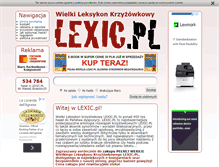 Tablet Screenshot of lexic.pl